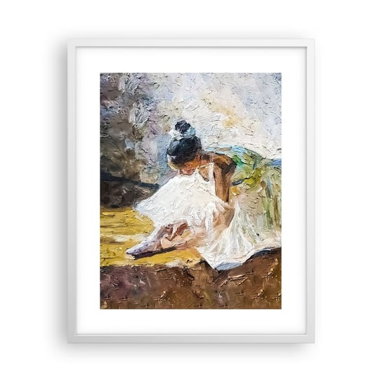 Obraz - Plakat - Z obrazu Degasa - 40x50cm - Baletnica Taniec Balet - Foto Plakaty w ramie koloru białego do Salonu Sypialni ARTTOR ARTTOR