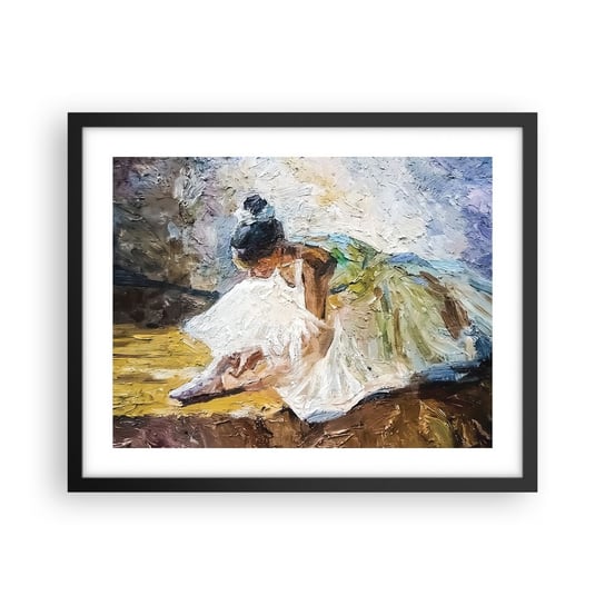 Obraz - Plakat - Z obrazu Degasa - 50x40cm - Baletnica Taniec Balet - Foto Plakaty w ramie koloru czarnego do Salonu Sypialni ARTTOR ARTTOR