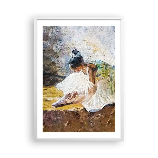 Obraz - Plakat - Z obrazu Degasa - 50x70cm - Baletnica Taniec Balet - Nowoczesny modny obraz Plakat rama biała ARTTOR ARTTOR