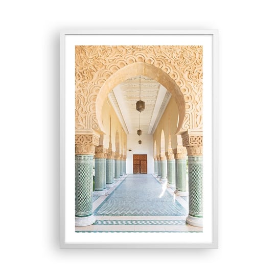Obraz - Plakat - Z opowieści Szeherezady - 50x70cm - Kolumny Meczet Architektura - Nowoczesny modny obraz Plakat rama biała ARTTOR ARTTOR