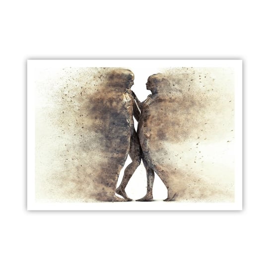 Obraz - Plakat - Z prochu powstali, by kochać - 100x70cm - Abstrakcja Kobieta I Mężczyzna Miłość - Foto Plakaty bez ramy na ścianę do Salonu Sypialni ARTTOR ARTTOR