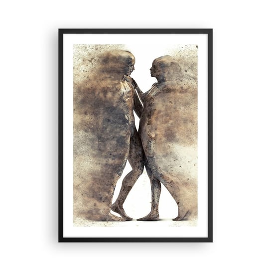 Obraz - Plakat - Z prochu powstali, by kochać - 50x70cm - Abstrakcja Kobieta I Mężczyzna Miłość - Nowoczesny modny obraz Plakat czarna rama ARTTOR ARTTOR