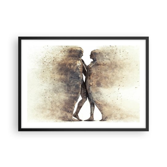 Obraz - Plakat - Z prochu powstali, by kochać - 70x50cm - Abstrakcja Kobieta I Mężczyzna Miłość - Nowoczesny modny obraz Plakat czarna rama ARTTOR ARTTOR