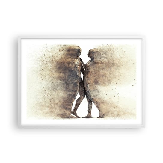 Obraz - Plakat - Z prochu powstali, by kochać - 70x50cm - Abstrakcja Kobieta I Mężczyzna Miłość - Nowoczesny modny obraz Plakat rama biała ARTTOR ARTTOR