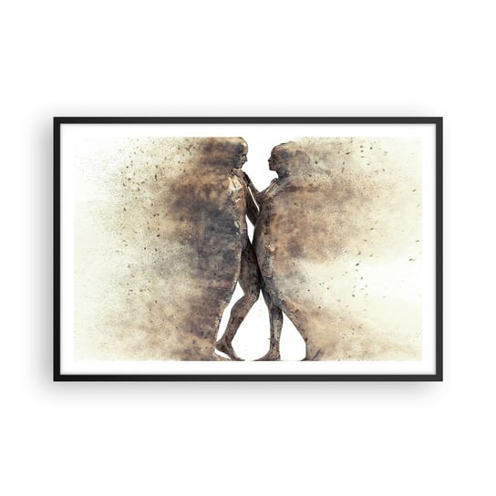 Obraz - Plakat - Z prochu powstali, by kochać - 91x61cm - Abstrakcja Kobieta I Mężczyzna Miłość - Foto Plakaty na ścianę w czarnej ramie - Plakat do Salonu Sypialni ARTTOR ARTTOR