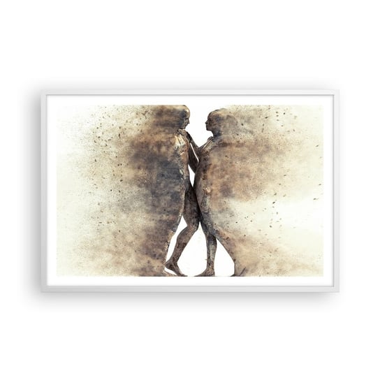 Obraz - Plakat - Z prochu powstali, by kochać - 91x61cm - Abstrakcja Kobieta I Mężczyzna Miłość - Foto Plakaty na ścianę w ramie białej - Plakat do Salonu Sypialni ARTTOR ARTTOR