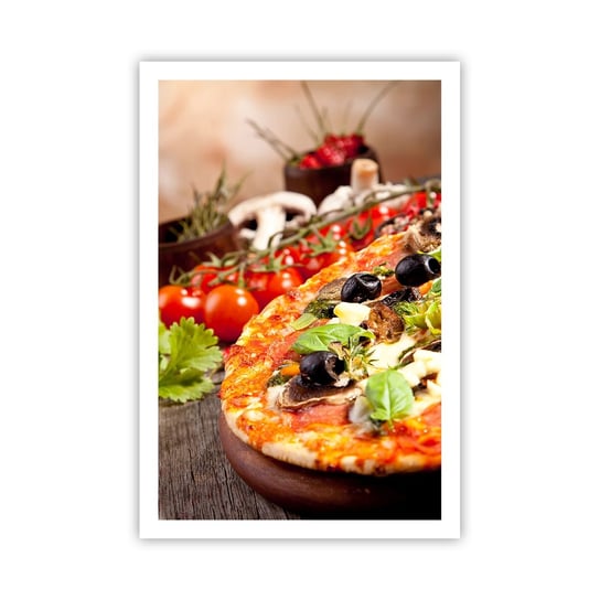 Obraz - Plakat - Z tellurycznych ingrediencji - 61x91cm - Gastronomia Pizza Włochy - Foto Plakaty na ścianę bez ramy - Plakat do Salonu Sypialni ARTTOR ARTTOR