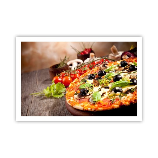 Obraz - Plakat - Z tellurycznych ingrediencji - 91x61cm - Gastronomia Pizza Włochy - Foto Plakaty na ścianę bez ramy - Plakat do Salonu Sypialni ARTTOR ARTTOR