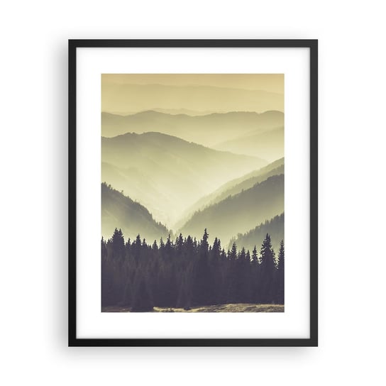 Obraz - Plakat - Za siedmioma górami… - 40x50cm - Krajobraz Las Góry - Foto Plakaty w ramie koloru czarnego do Salonu Sypialni ARTTOR ARTTOR