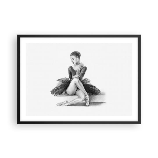 Obraz - Plakat - Zaczarowana tańcem - 70x50cm - Baletnica Taniec Balet - Nowoczesny modny obraz Plakat czarna rama ARTTOR ARTTOR