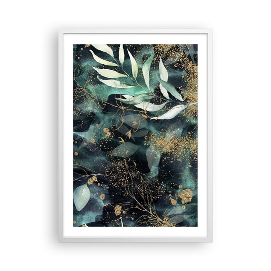 Obraz - Plakat - Zaczarowany ogród - 50x70cm - Rośliny Liście Botanika - Nowoczesny modny obraz Plakat rama biała ARTTOR ARTTOR