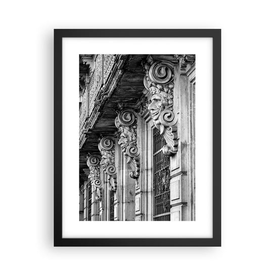 Obraz - Plakat - Zadziwiająca Barcelona - 30x40cm - Architektura Rzeźby Barcelona - Foto Plakaty na ścianę w czarnej ramie - Plakat do Salonu Sypialni ARTTOR ARTTOR