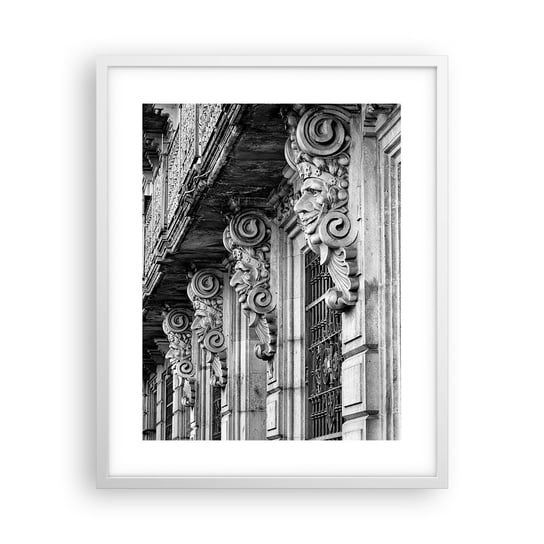 Obraz - Plakat - Zadziwiająca Barcelona - 40x50cm - Architektura Rzeźby Barcelona - Foto Plakaty w ramie koloru białego do Salonu Sypialni ARTTOR ARTTOR