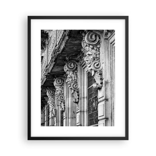 Obraz - Plakat - Zadziwiająca Barcelona - 40x50cm - Architektura Rzeźby Barcelona - Foto Plakaty w ramie koloru czarnego do Salonu Sypialni ARTTOR ARTTOR