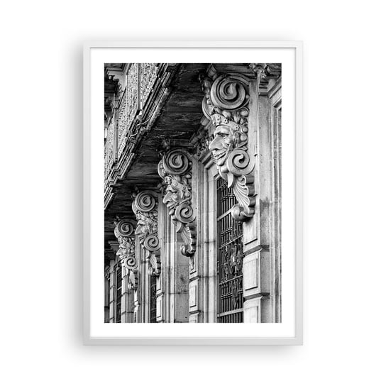 Obraz - Plakat - Zadziwiająca Barcelona - 50x70cm - Architektura Rzeźby Barcelona - Nowoczesny modny obraz Plakat rama biała ARTTOR ARTTOR