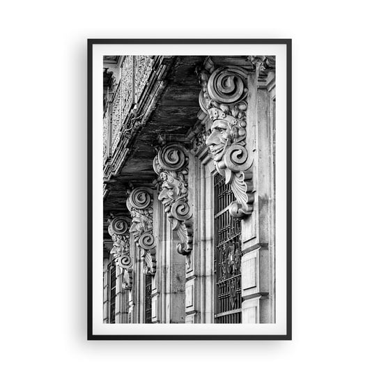 Obraz - Plakat - Zadziwiająca Barcelona - 61x91cm - Architektura Rzeźby Barcelona - Foto Plakaty na ścianę w czarnej ramie - Plakat do Salonu Sypialni ARTTOR ARTTOR