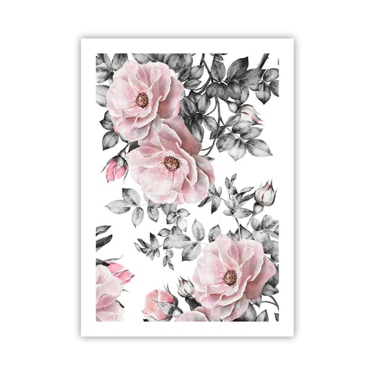 Obraz - Plakat - Zagubić się w kwiatach róż - 50x70cm - Kwiaty Róża Ogród - Nowoczesny modny obraz Plakat bez ramy do Salonu Sypialni ARTTOR ARTTOR
