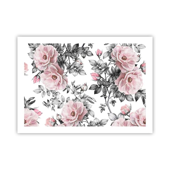 Obraz - Plakat - Zagubić się w kwiatach róż - 70x50cm - Kwiaty Róża Ogród - Nowoczesny modny obraz Plakat bez ramy do Salonu Sypialni ARTTOR ARTTOR