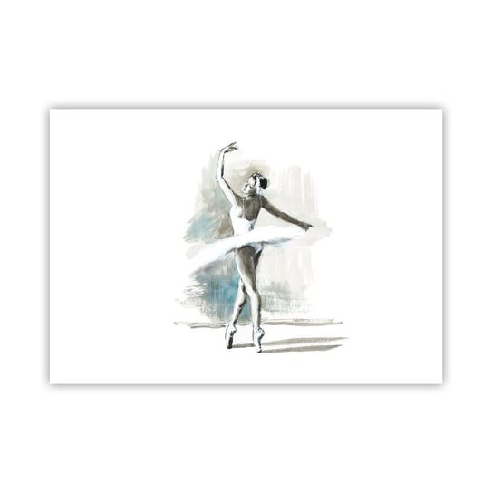 Obraz - Plakat - Zaklęta w łabędzia - 100x70cm - Baletnica Taniec Balet - Foto Plakaty bez ramy na ścianę do Salonu Sypialni ARTTOR ARTTOR