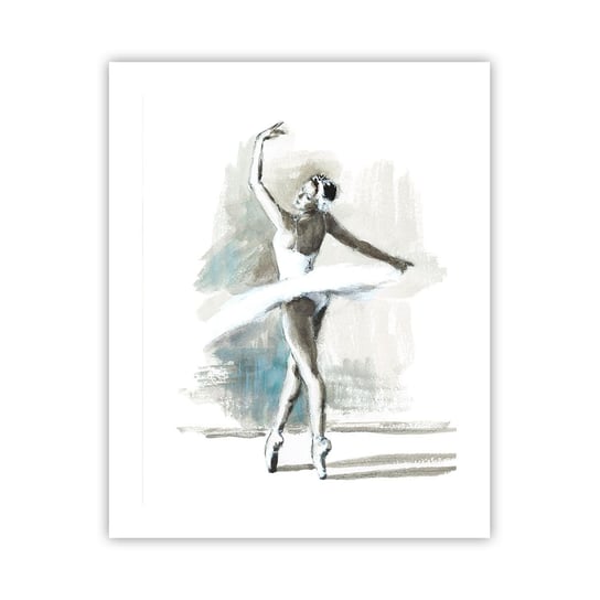 Obraz - Plakat - Zaklęta w łabędzia - 40x50cm - Baletnica Taniec Balet - Foto Plakaty bez ramy do Salonu Sypialni ARTTOR ARTTOR