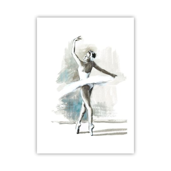 Obraz - Plakat - Zaklęta w łabędzia - 50x70cm - Baletnica Taniec Balet - Nowoczesny modny obraz Plakat bez ramy do Salonu Sypialni ARTTOR ARTTOR