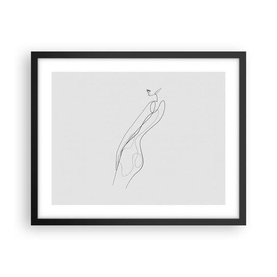 Obraz - Plakat - Zaledwie obietnica - 50x40cm - Kobieta Grafika Ciało Kobiety - Foto Plakaty w ramie koloru czarnego do Salonu Sypialni ARTTOR ARTTOR