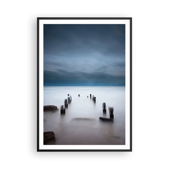 Obraz - Plakat - Zamyślone jezioro - 70x100cm - Krajobraz Morze Jezioro - Foto Plakaty w ramie koloru czarnego do Salonu Sypialni ARTTOR ARTTOR