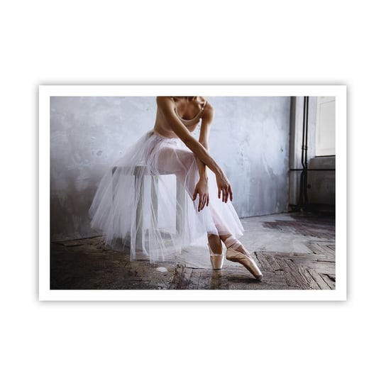 Obraz - Plakat - Zanim zabłysną światła rampy - 100x70cm - Baletnica Balet Taniec - Foto Plakaty bez ramy na ścianę do Salonu Sypialni ARTTOR ARTTOR