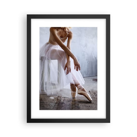 Obraz - Plakat - Zanim zabłysną światła rampy - 30x40cm - Baletnica Balet Taniec - Foto Plakaty na ścianę w czarnej ramie - Plakat do Salonu Sypialni ARTTOR ARTTOR