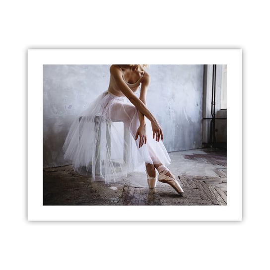 Obraz - Plakat - Zanim zabłysną światła rampy - 50x40cm - Baletnica Balet Taniec - Foto Plakaty bez ramy do Salonu Sypialni ARTTOR ARTTOR