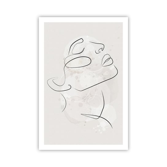 Obraz - Plakat - Zarys marzenia - 61x91cm - Kobieca Twarz Kobieta Grafika - Foto Plakaty na ścianę bez ramy - Plakat do Salonu Sypialni ARTTOR ARTTOR