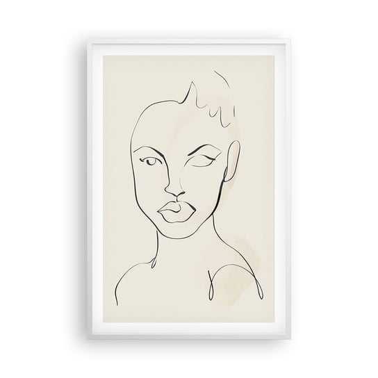 Obraz - Plakat - Zarys zmysłowości - 61x91cm - Kobieta Grafika Sztuka - Foto Plakaty na ścianę w ramie białej - Plakat do Salonu Sypialni ARTTOR ARTTOR