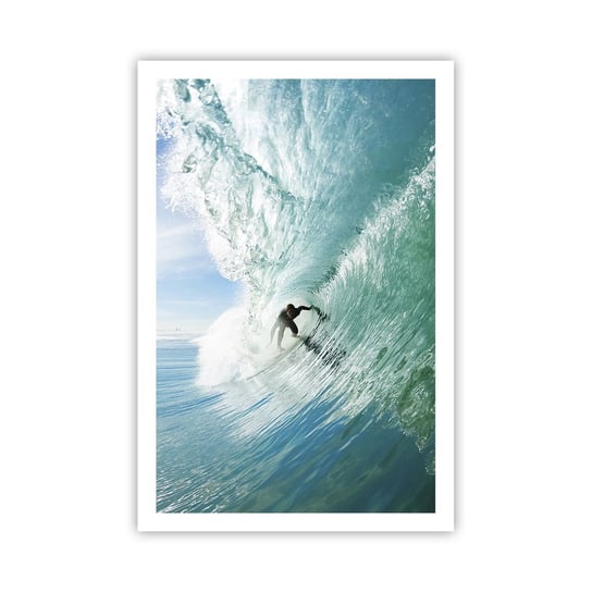 Obraz - Plakat - Zawsze na fali - 61x91cm - Krajobraz Ocean Surfer - Foto Plakaty na ścianę bez ramy - Plakat do Salonu Sypialni ARTTOR ARTTOR