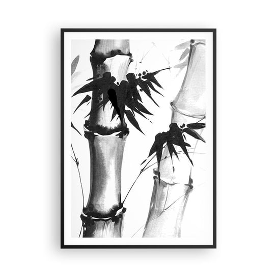 Obraz - Plakat - Zbliżenie na orient - 70x100cm - Bambus Azja Grafika - Foto Plakaty w ramie koloru czarnego do Salonu Sypialni ARTTOR ARTTOR
