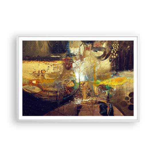 Obraz - Plakat - Zimno, cieplej, gorąco - 100x70cm - Abstrakcja Sztuka Ilustracja - Foto Plakaty w ramie koloru białego do Salonu Sypialni ARTTOR ARTTOR