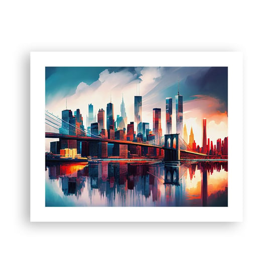 Obraz - Plakat - Zjawiskowy Nowy Jork - 50x40cm - Miasto Most Architektura - Foto Plakaty bez ramy do Salonu Sypialni ARTTOR ARTTOR