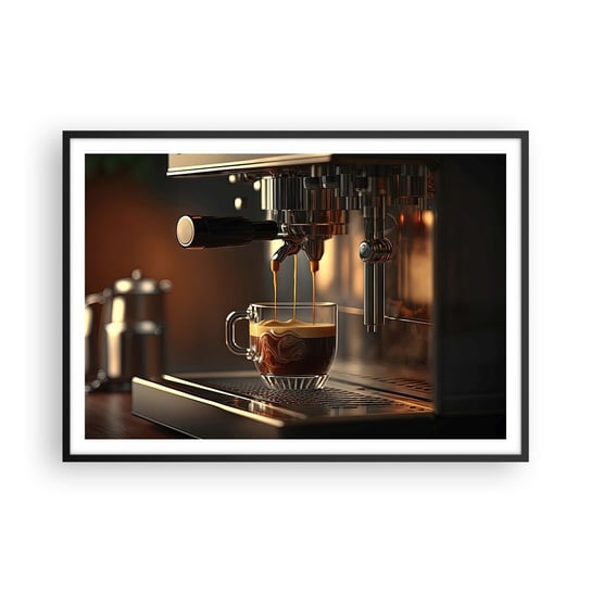 Obraz - Plakat - Zmysłowa mikstura - 100x70cm - Kawa Ekspres Do Kawy Gastronomia - Foto Plakaty w ramie koloru czarnego do Salonu Sypialni ARTTOR ARTTOR