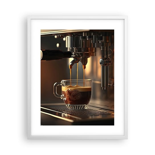 Obraz - Plakat - Zmysłowa mikstura - 40x50cm - Kawa Ekspres Do Kawy Gastronomia - Foto Plakaty w ramie koloru białego do Salonu Sypialni ARTTOR ARTTOR