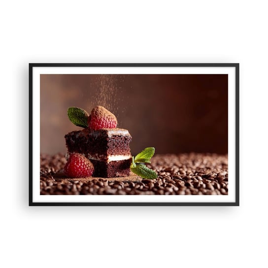 Obraz - Plakat - Życie jest słodkie - 91x61cm - Ciasto Kuchnia Gastronomia - Foto Plakaty na ścianę w czarnej ramie - Plakat do Salonu Sypialni ARTTOR ARTTOR