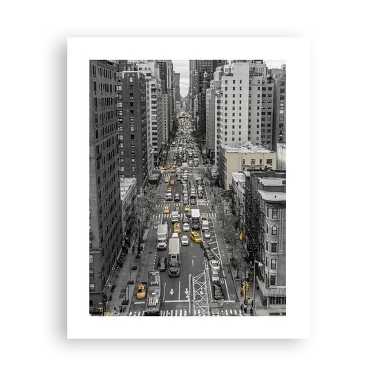 Obraz - Plakat - Życie Nowego Yorku - 40x50cm - Nowy Jork Ulica Taksówki - Foto Plakaty bez ramy do Salonu Sypialni ARTTOR ARTTOR