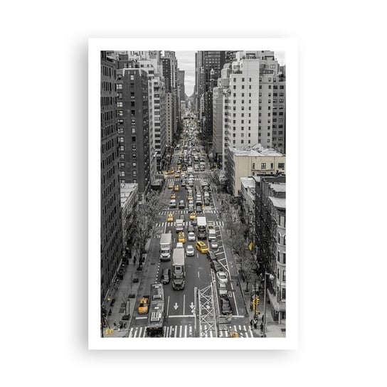 Obraz - Plakat - Życie Nowego Yorku - 61x91cm - Nowy Jork Ulica Taksówki - Foto Plakaty na ścianę bez ramy - Plakat do Salonu Sypialni ARTTOR ARTTOR