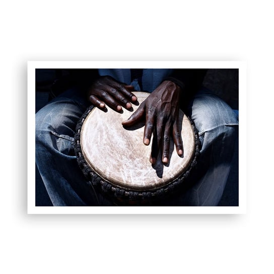 Obraz - Plakat - Żyj w swoim rytmie - 100x70cm - Bęben Muzyka Afryka - Foto Plakaty bez ramy na ścianę do Salonu Sypialni ARTTOR ARTTOR