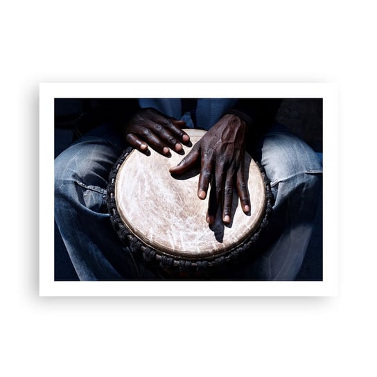 Obraz - Plakat - Żyj w swoim rytmie - 70x50cm - Bęben Muzyka Afryka - Nowoczesny modny obraz Plakat bez ramy do Salonu Sypialni ARTTOR ARTTOR
