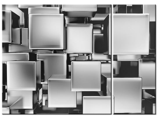 Obraz Platynowe bloki 3D, 2 elementy, 70x50 cm Oobrazy