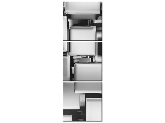 Obraz Platynowe bloki 3D, 3 elementy, 30x90 cm Oobrazy