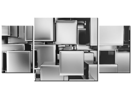 Obraz Platynowe bloki 3D, 3 elementy, 80x40 cm Oobrazy