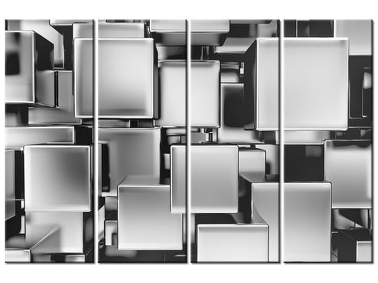 Obraz Platynowe bloki 3D, 4 elementy, 120x80 cm Oobrazy