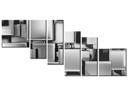 Obraz Platynowe bloki 3D, 6 elementów, 220x100 cm Oobrazy