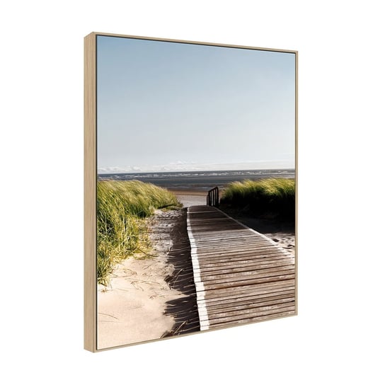 Obraz plaża morze 69x99 cm klasyczna rama Knor