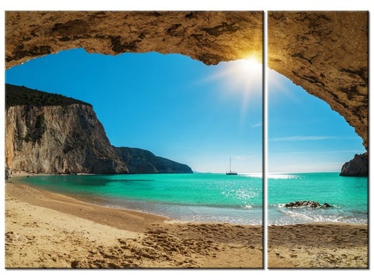 Obraz Plaża Porto Katsiki, 2 elementy, 70x50 cm Oobrazy